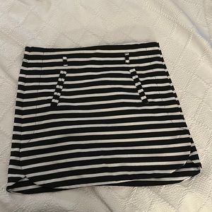 Black and white stripe skirt